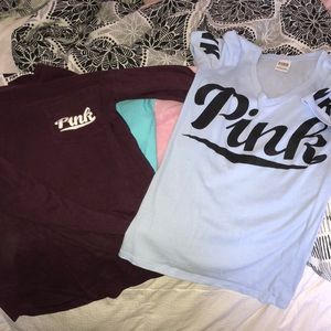 2 PINK T-shirts